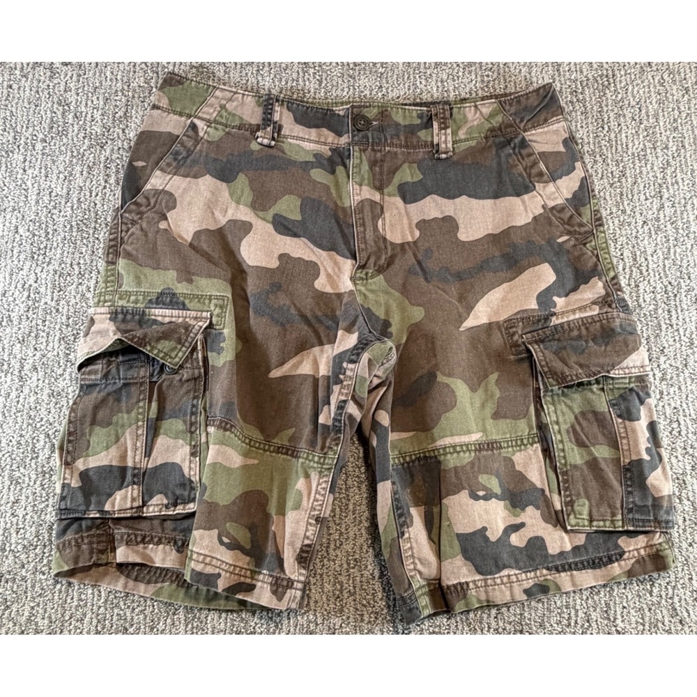 Old Navy Men's Camo Cargo Shorts - Green, Brown, Tan